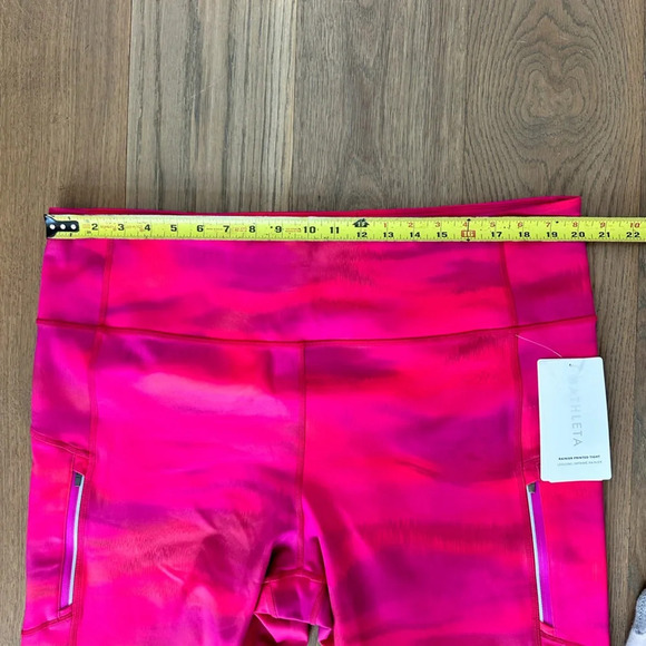 NEW ATHLETA Rainier Printed Pink Athletic‎ Leggings Tight Women's 3X - Picture 13 of 14